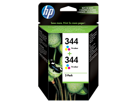 HP 344 2'li Paket Üç Renkli Orijinal Mürekkep Kartuşları (C9505EE)