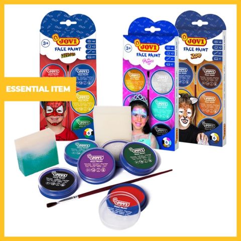 Jovi Krem Yüz Boyası 6 Renk 8ml+Fırça+2 Sünger Prenses