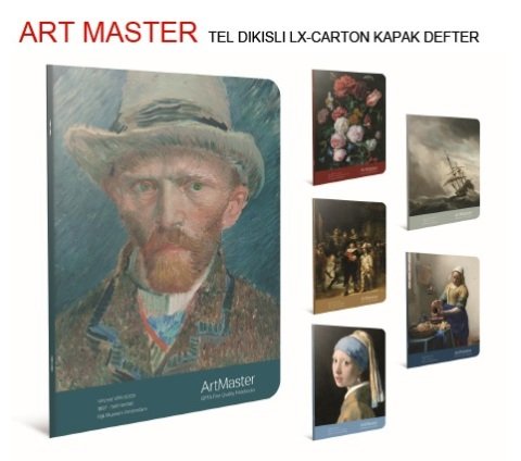 Art Master Karton Kapak Defter 17x24 60YP Kareli