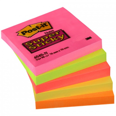 Post-it® Super Sticky Not 5 Neon Renk 90 yaprak 76x76mm