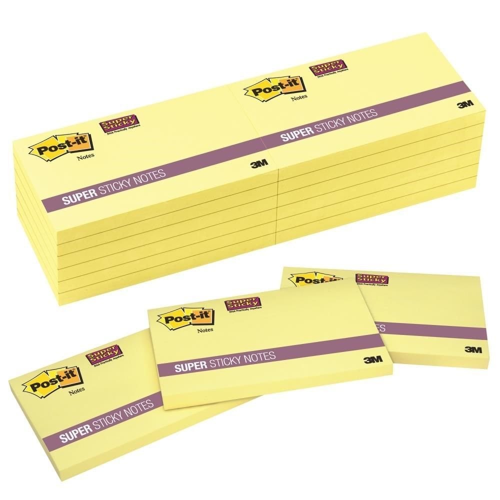 Post-it® Super Sticky Not, Sarı, 90 Yaprak, 76x127mm