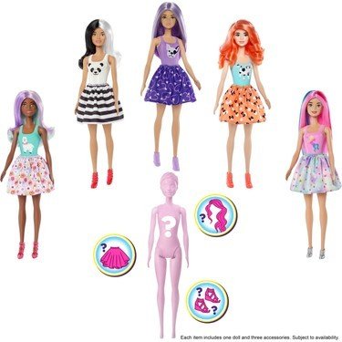 Barbie Color Reveal Renk Değiştiren Sürpriz Barbie Işıltılı Bebekler Serisi - Seri 1