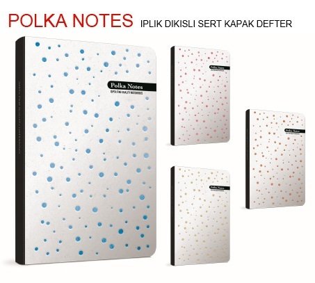 Polka 13x21 Sert Kapak Defter 120yp.Çizgisiz