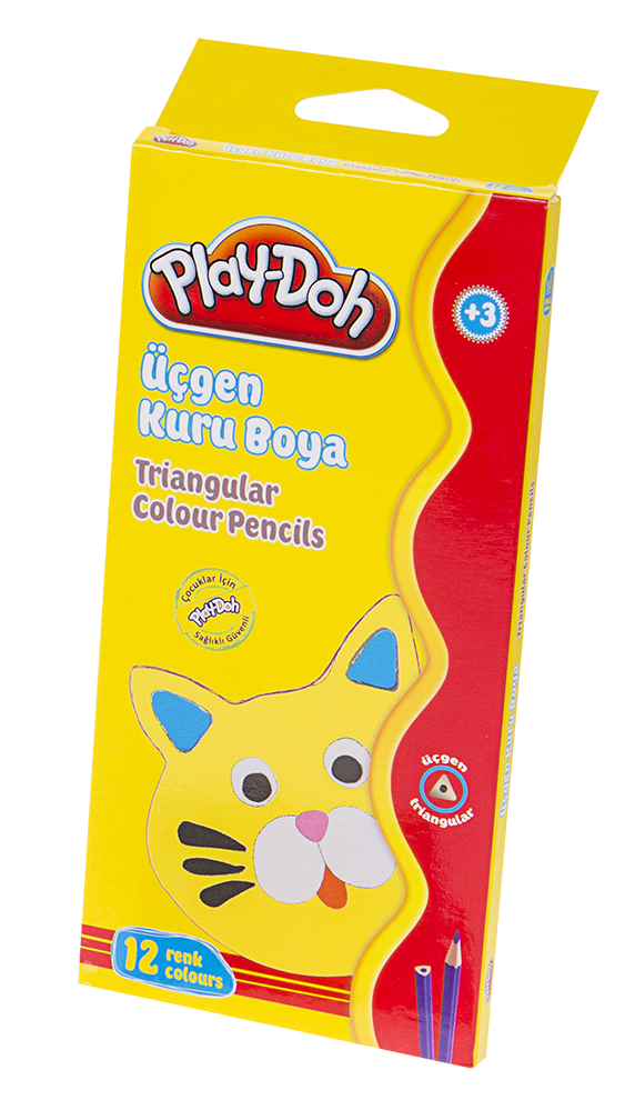 Play-Doh Üçgen Kuru Boya 12 Renk
