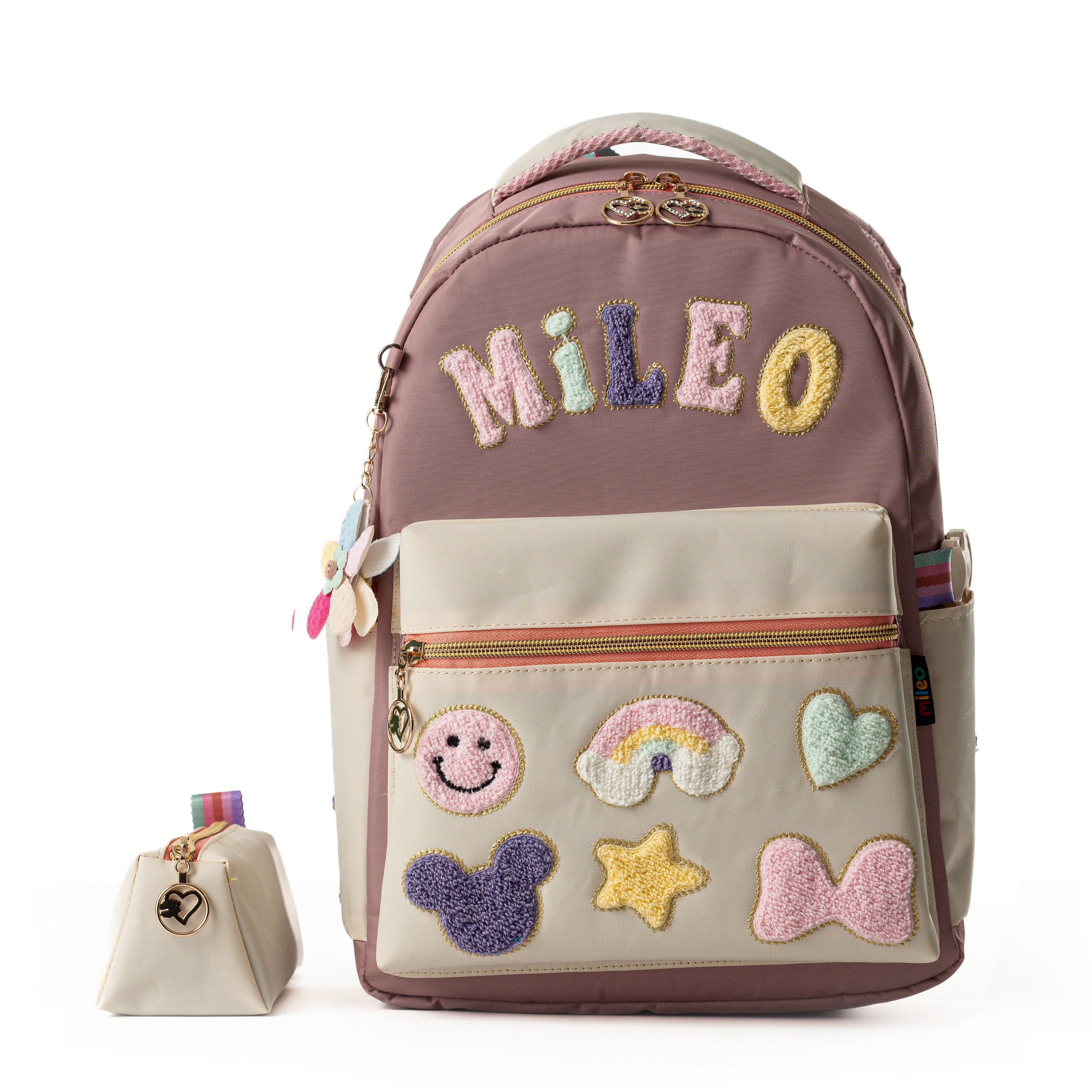 Mileo Puffy Okul Çantası Pudra