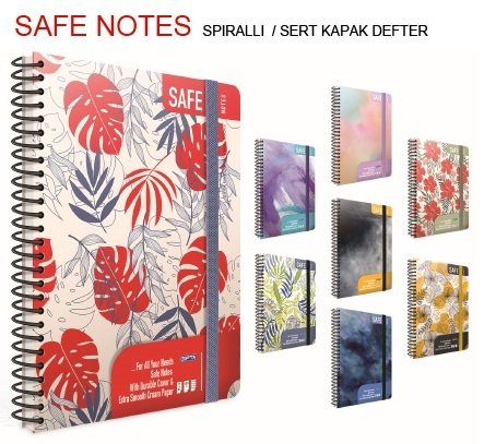 Safe Notes 17x24 Sert Kapak Defter 120yp.Noktalı