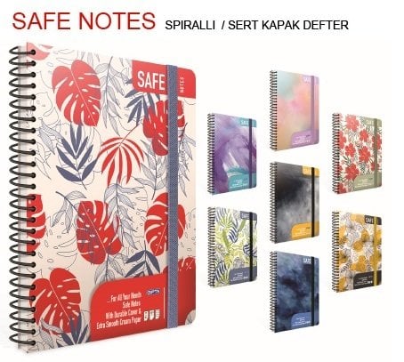Safe Notes 17x24 Sert Kapak Defter 120yp.Noktalı