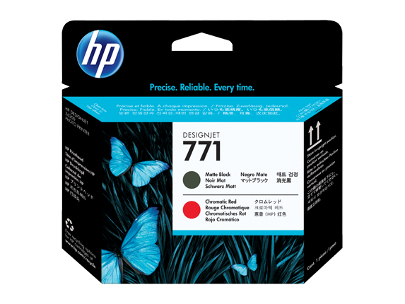 HP 771 Mat Siyah/Kromatik Kırmızı DesignJet Baskı Kafası (CE017A)
