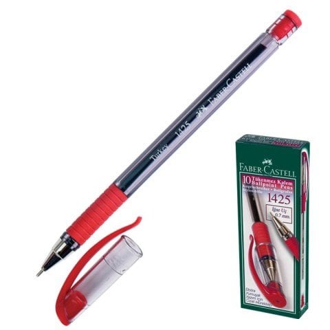 Faber Castell 1425 Tükenmez Kalem Kırmızı 10'lu