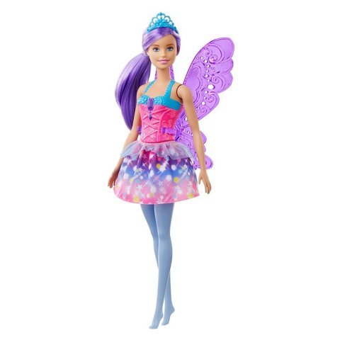 Barbie Dreamtopia Sihirli Dönüşen Peri Kızı Mor Saçlı Gjk00