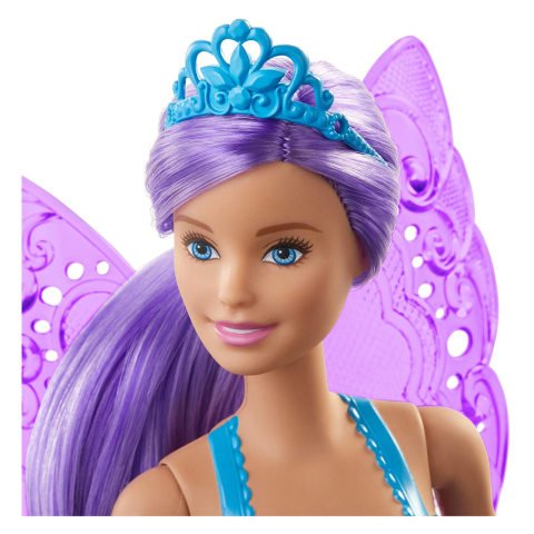 Barbie Dreamtopia Sihirli Dönüşen Peri Kızı Mor Saçlı Gjk00