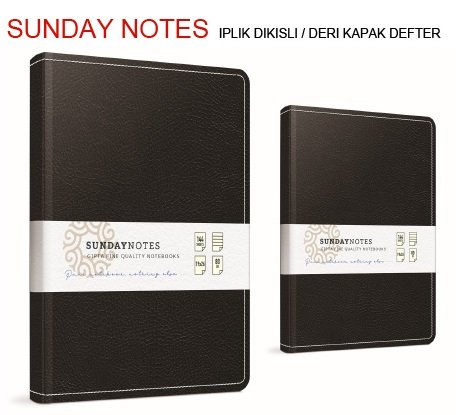 Sunday 19x26 Suni Deri Defter 140yp.Çizgisiz