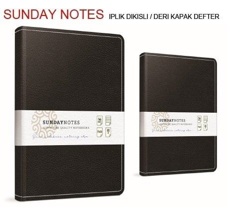 Sunday 19x26 Suni Deri Defter 140yp.Çizgisiz