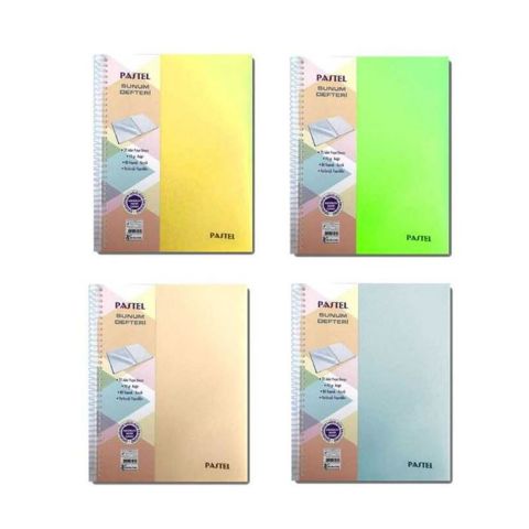 Keskincolor Plastik Kapak Spiralli A4 Proje Defteri Çizgili 80 Yaprak