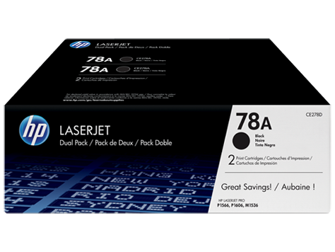 HP 78A 2'li Paket Siyah Orijinal LaserJet Toner Kartuşları (CE278AD)