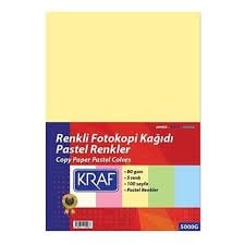 Kraf A4 Pastel Renkli Fotokopi Kağıdı 100'lü
