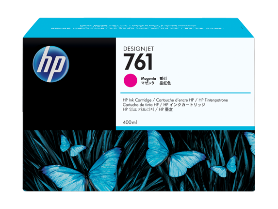 HP 761 400-ml Magenta DesignJet Ink Cartridge (CM993A)