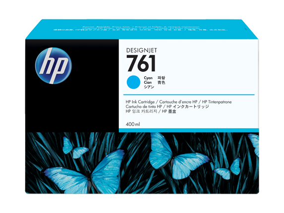 HP 761 400 ml Camgöbeği DesignJet Mürekkep Kartuşu (CM994A)