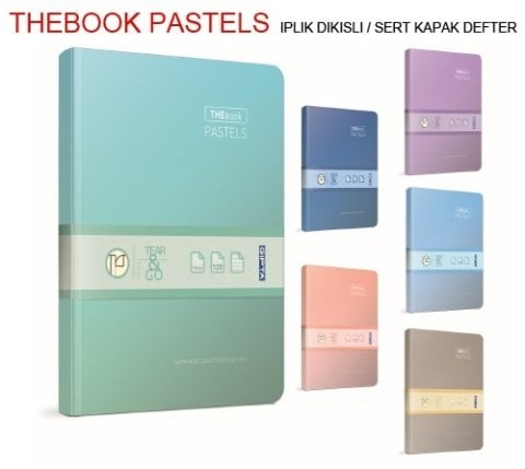 Thebook 20x28 Sert Kapak Pastel Defter 400yp.Çizgili
