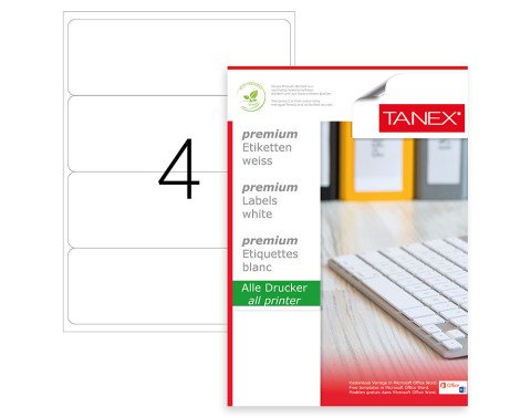 Tanex TW-2104 Laser Etiket 192X59mm