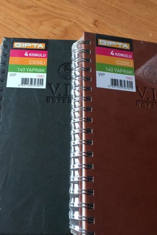 Gıpta VIP Spiralli Deri Kapak Defter A4 140yp.Kareli
