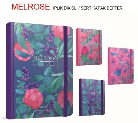 Melrose 9x14 Sert Kapak Defter 120yp.Çizgili