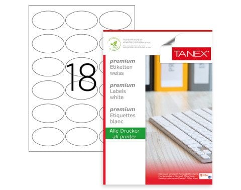 Tanex TW-2118 Laser Etiket 58.4x42.3mm