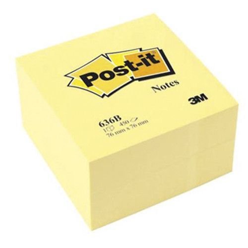 Post-it® Küp Not, Sarı, 450 yaprak, 76x76mm