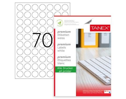 Tanex TW-2125 Laser Etiket Ø25mm