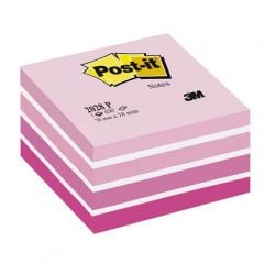 Post-it® Küp Not, Pembe Tonları, 450 yaprak, 76x76mm