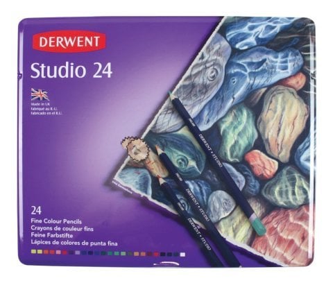 Derwent Studio Renkli Kalem Seti 24 Renk