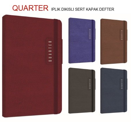Quarter 17x24 Sert Kapak Defter 120yp.Kareli