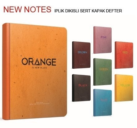 New Notes A4 Sert Kapak Defter 120yp.Çizgisiz