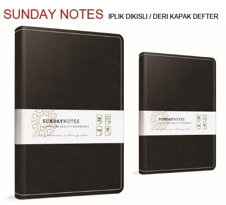 Sunday 19x26 Suni Deri Defter 140yp.Çizgili