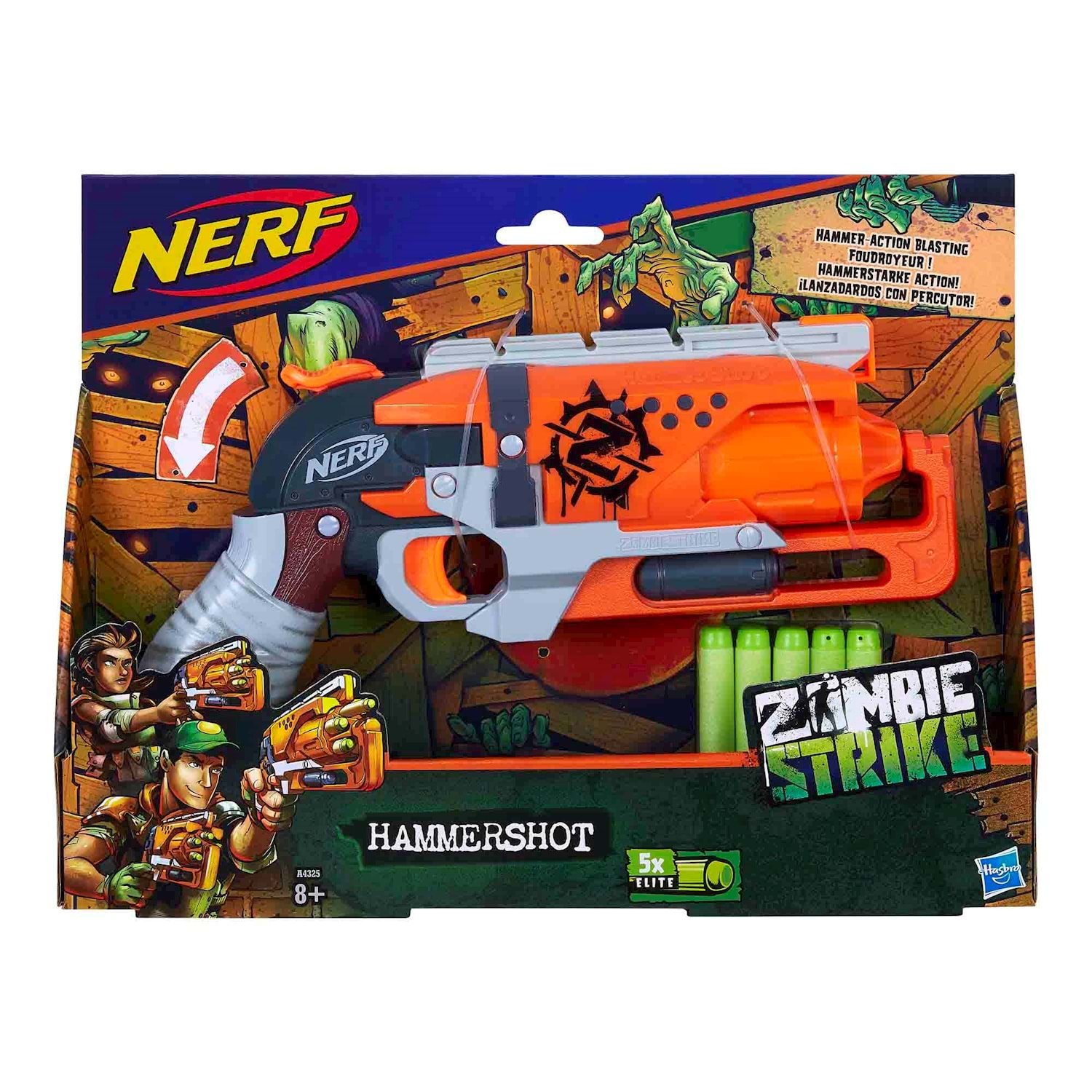 Nerf Zombie Strike Hammer Shot Tabanca A4325