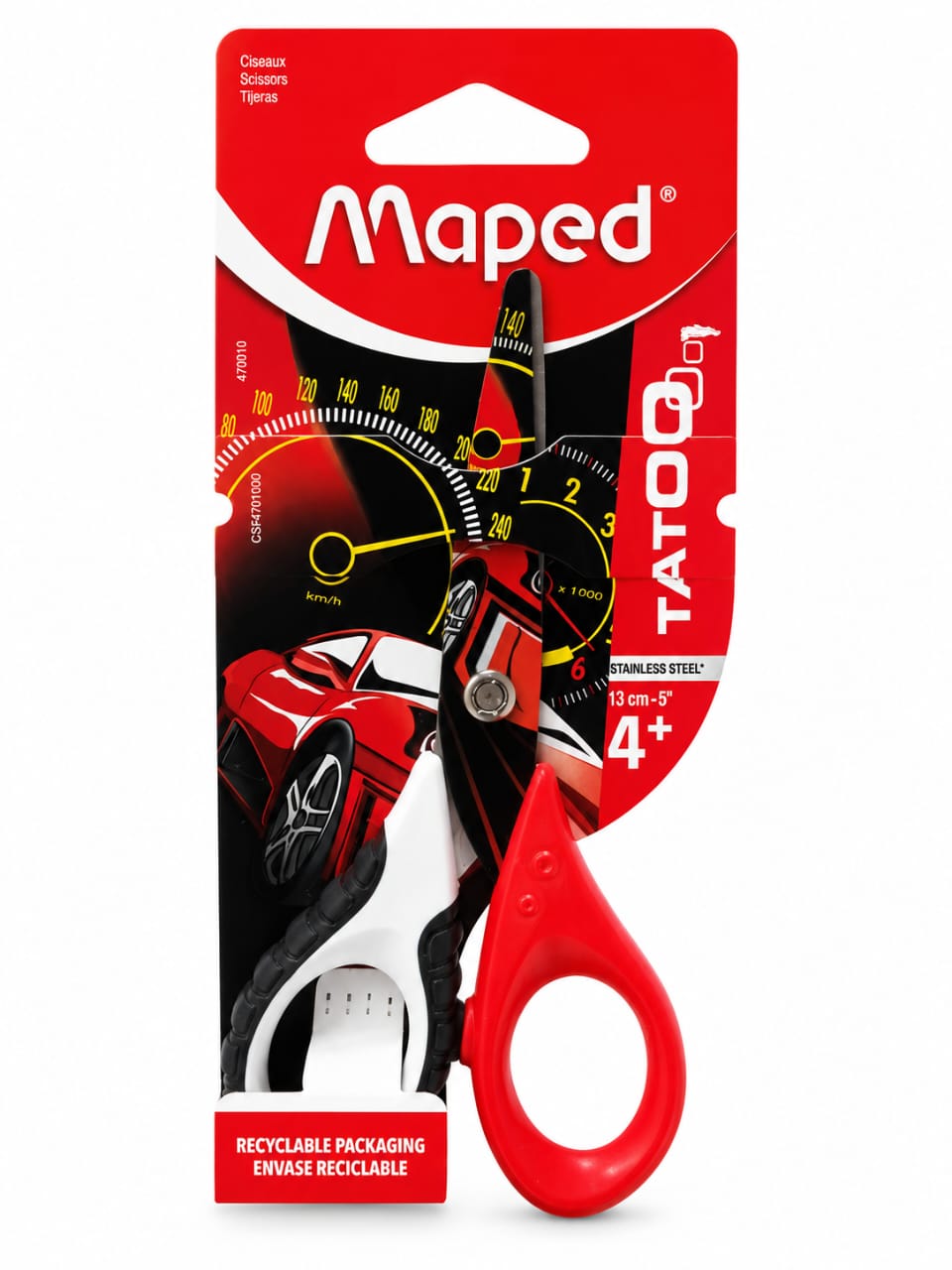 Maped Tatoo Çocuk Makası 13 cm Paslanmaz Çelik Okul Makası