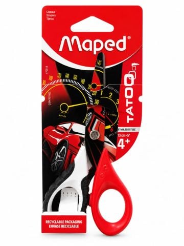 Maped Tatoo Çocuk Makası 13 cm Paslanmaz Çelik Okul Makası