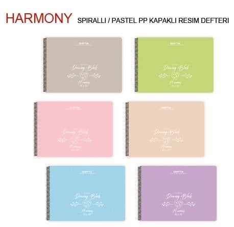 Harmony Resim Defteri PP Kapak Spiralli 25x35 30YP
