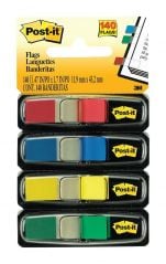 Post-it® Index,4 renk x 35 adet, Siyah Dispenserli