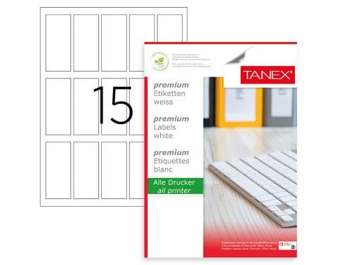 Tanex TW-2238 Laser Etiket 37X85mm