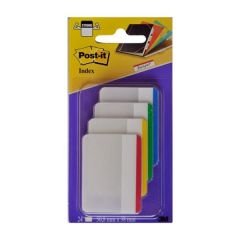 Post-it® Sert Separatör, Düz, 4 renkx6 adet