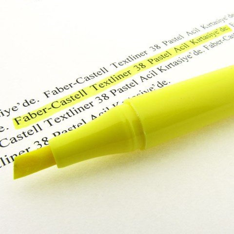 Faber Castell Fosforlu Kalem 38 Pastel Sarı
