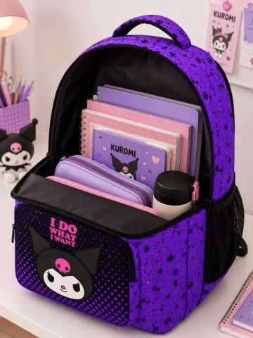 Kuromi Okul Sırt Çantası Mor Lisanslı Çocuk Çantası