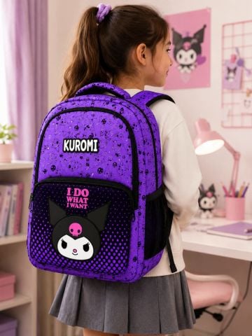 Kuromi Okul Sırt Çantası Mor Lisanslı Çocuk Çantası