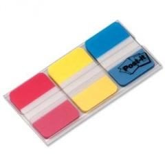 Post-it® Sert Separatör, Kırmızı, Sarı, Mavi, 3 renk x 22 adet
