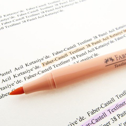 Faber Castell Fosforlu Kalem 38 Pastel Somon