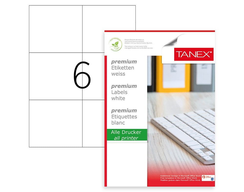 Tanex TW-2303 Laser Etiket 105x99mm