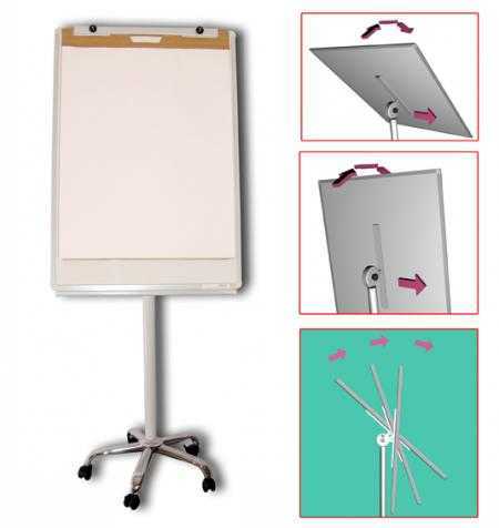 Akyazı Mobil Ayaklı Flip Chart Yazı Tahtası 70x100