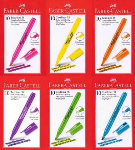 Faber Castell Fosforlu Kalem 38 Floresan Kırmızı