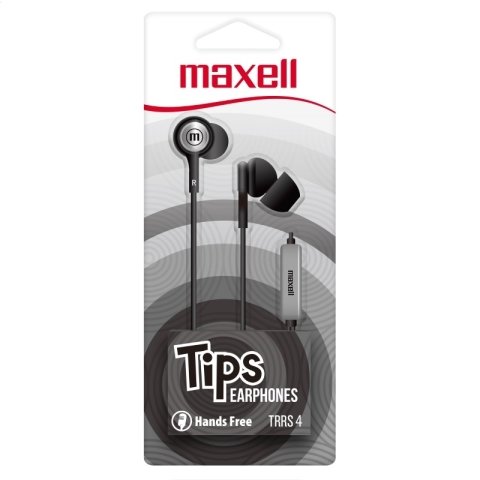 Maxell In-Tips Earphones Siyah Kulakiçi Mikrofonlu Kulaklık